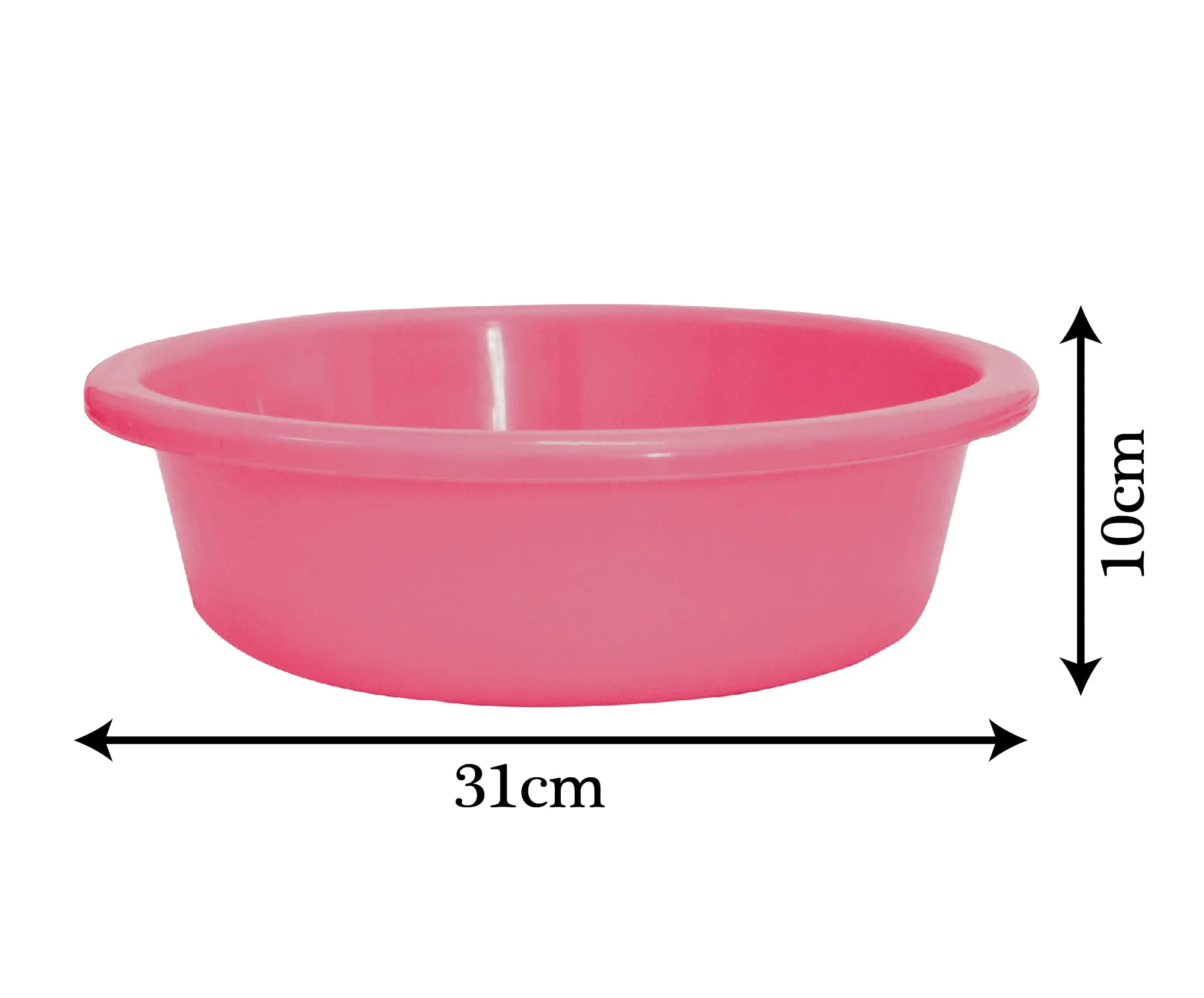 Heart Home Multiuses Plastic Knead Dough Basket/Basin Bowl For Home & Kitchen 6 Ltr- Pack of 2 (Red & Pink) 52HH3872