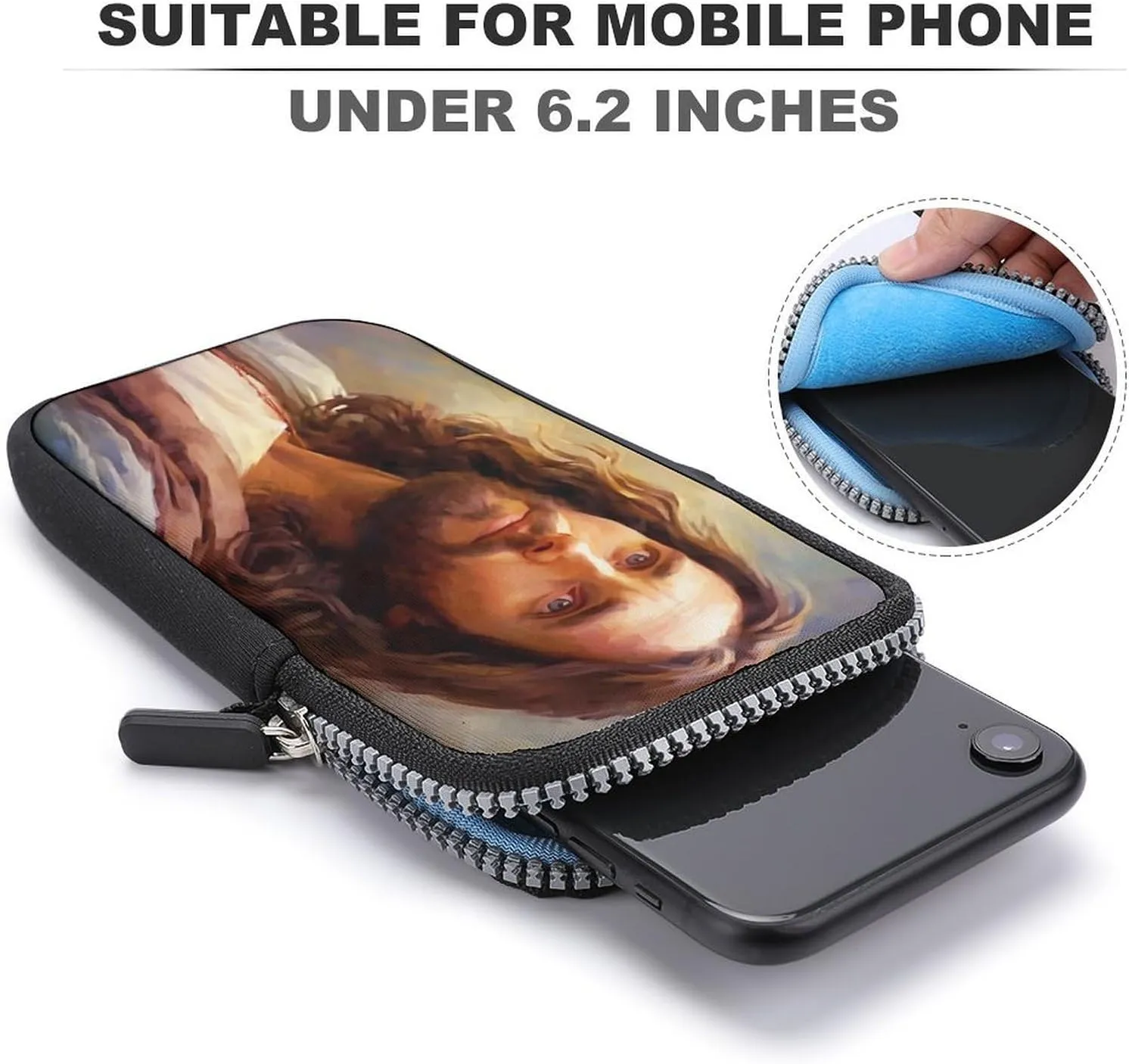 Jesus Walking through Water Crossbody Mobile Phone Bag Smartphone Bag With Adjustable Strap