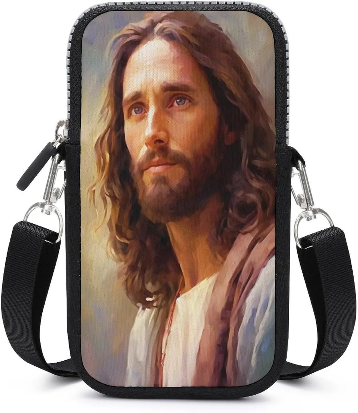 Jesus Walking through Water Crossbody Mobile Phone Bag Smartphone Bag With Adjustable Strap
