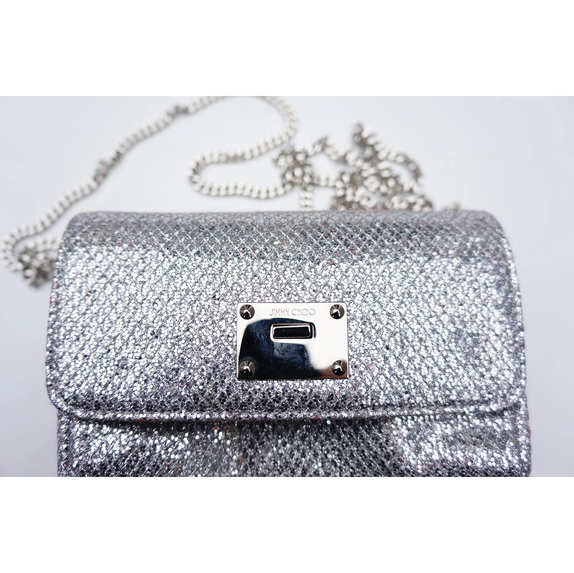 JIMMY CHOO RUBY GLITTER SHOULDER BAG