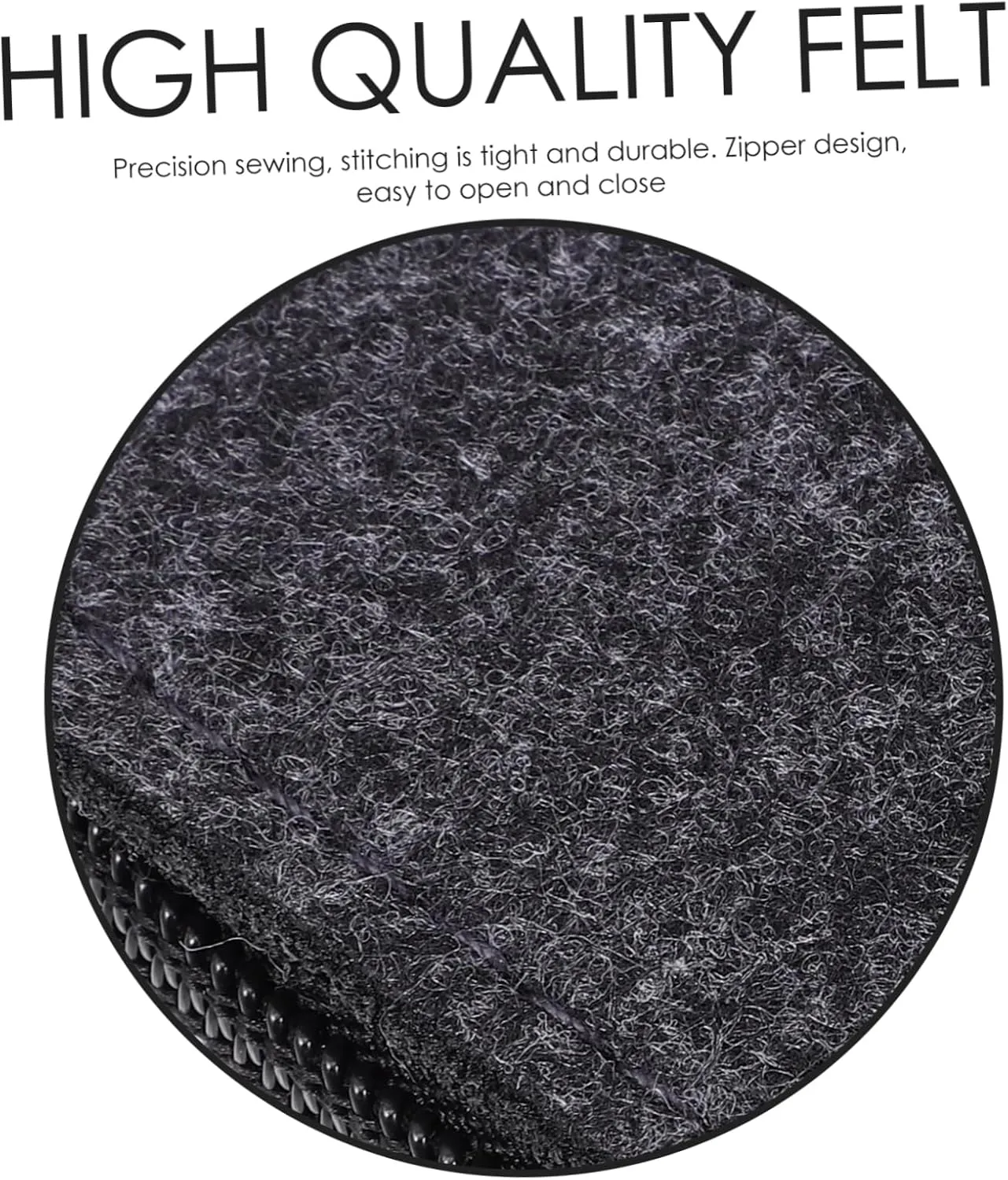 KALLORY 5pcs Simple Multi-Function Felt Tool Bag Versatile Clay Tools Organizer Pouch for Efficient Storage Construction Zippers for Crafting Sculpting and Home Projects