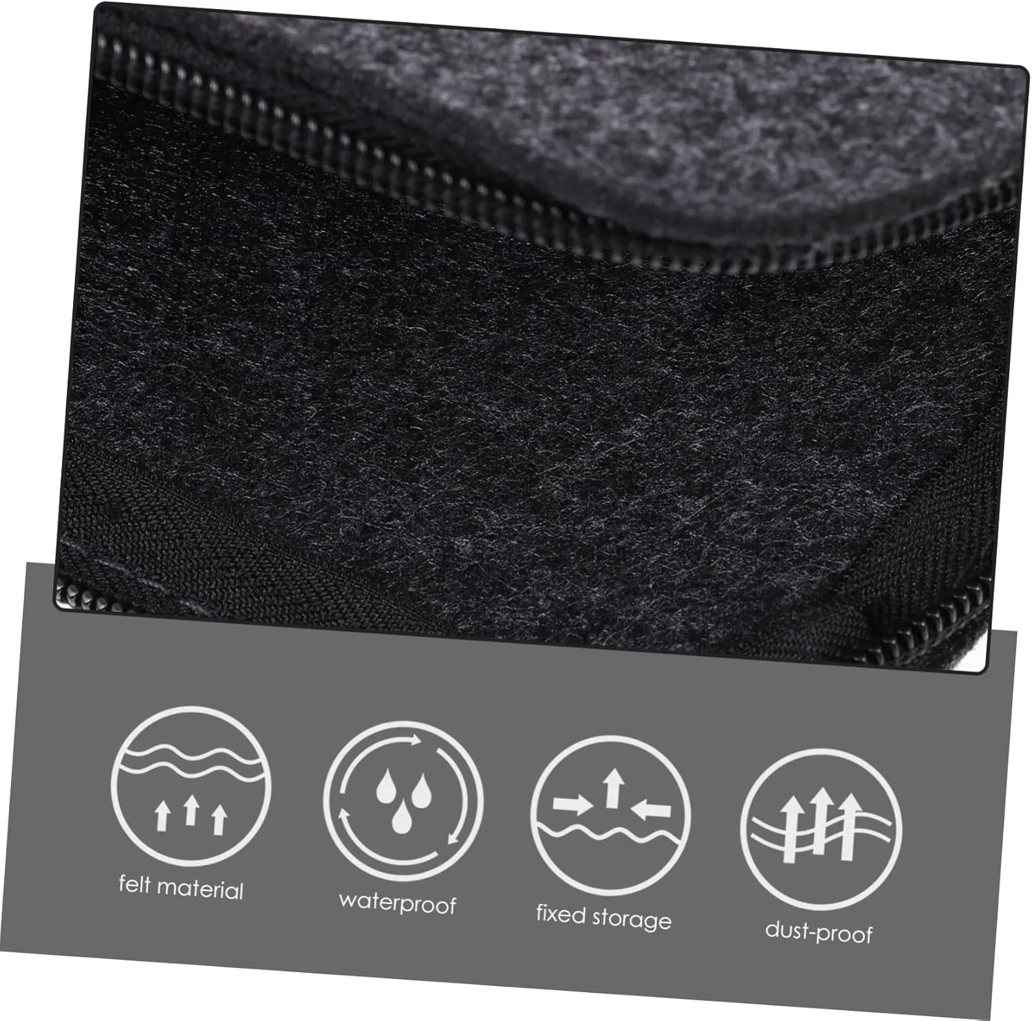 KALLORY 5pcs Simple Multi-Function Felt Tool Bag Versatile Clay Tools Organizer Pouch for Efficient Storage Construction Zippers for Crafting Sculpting and Home Projects