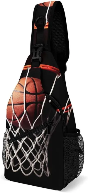 Lightweight Chest Bag Crossbody Bag Basketball Sling Backpack for Women Men Sports Travel