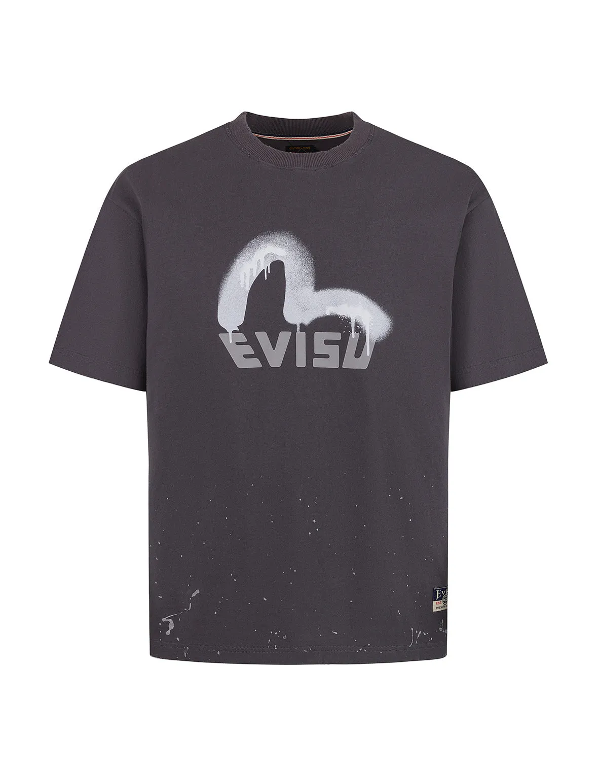 Logo and Seagull Print Relax Fit T-shirt