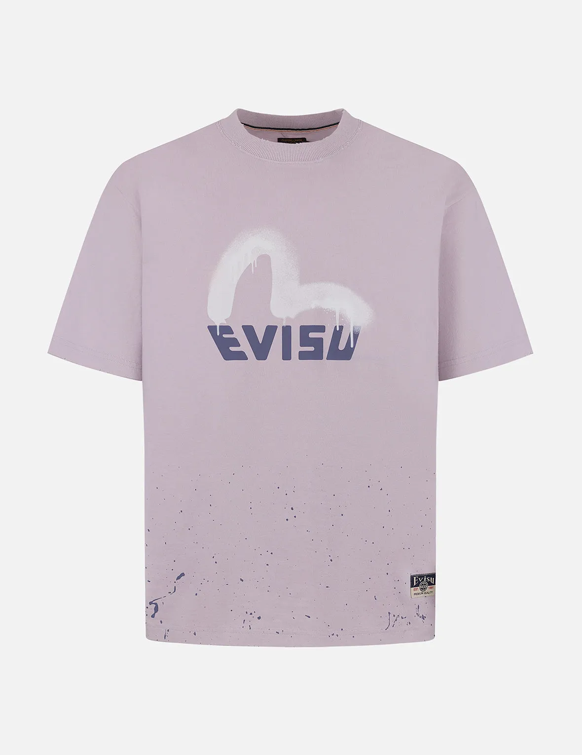 Logo and Seagull Print Relax Fit T-shirt