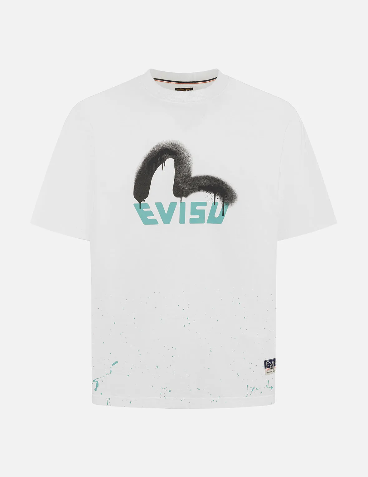 Logo and Seagull Print Relax Fit T-shirt