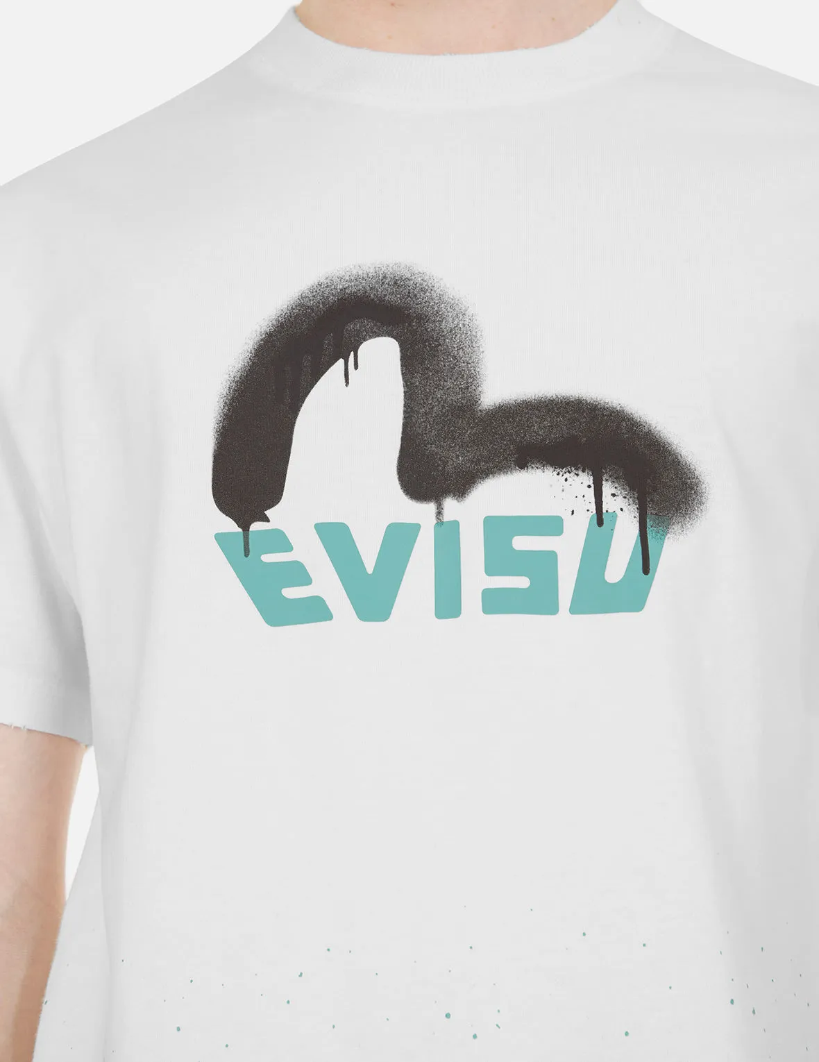 Logo and Seagull Print Relax Fit T-shirt