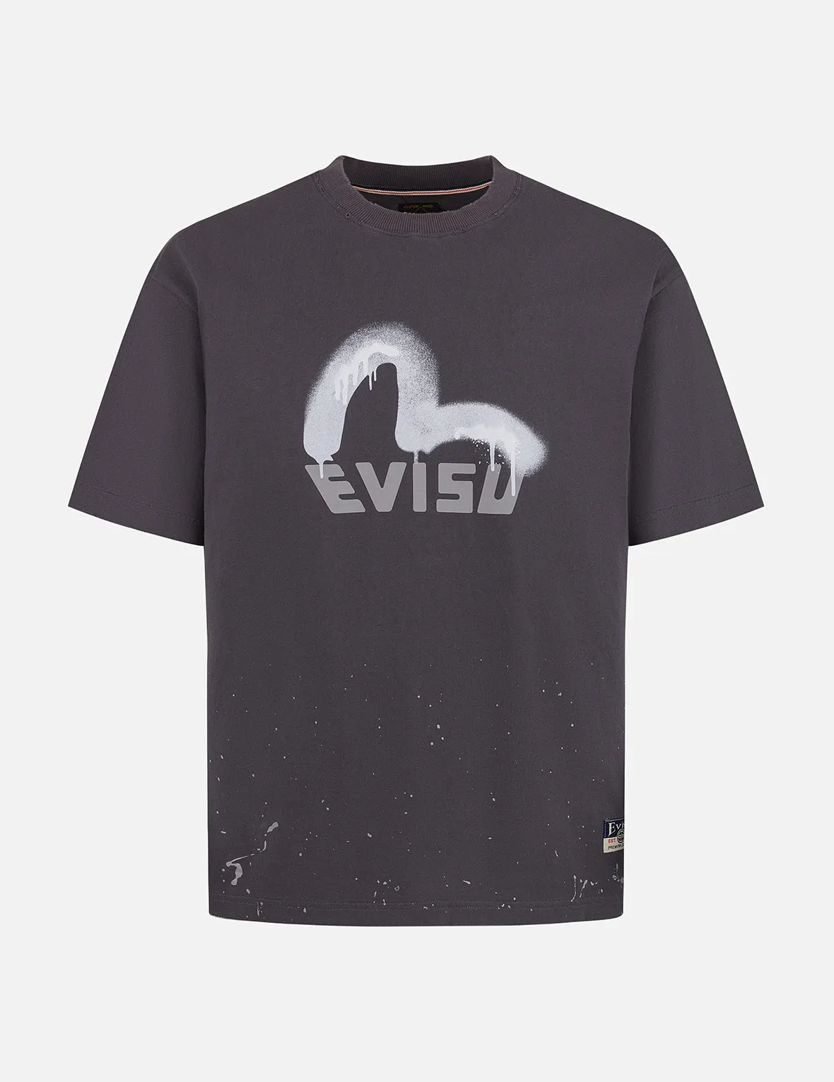 Logo and Seagull Print Relax Fit T-shirt