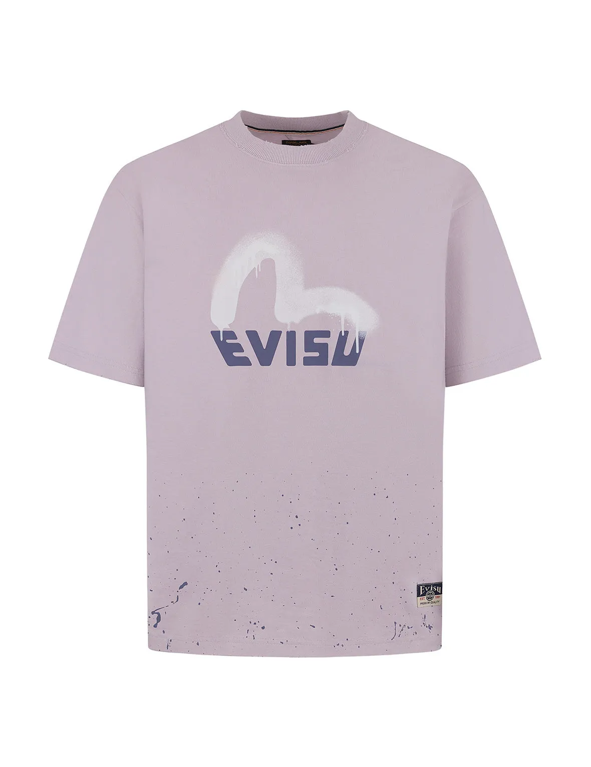Logo and Seagull Print Relax Fit T-shirt