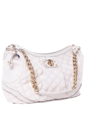 Marc Jacobs Bone Quilted Leather Bag with Gold Hardware