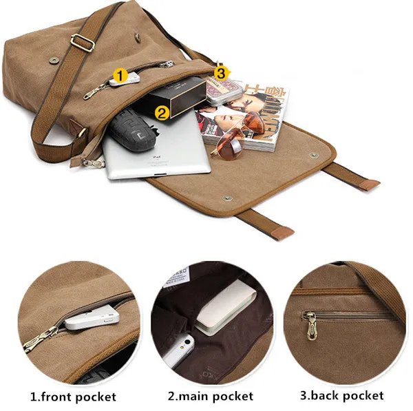 Men's Retro Style Canvas Travel Bag