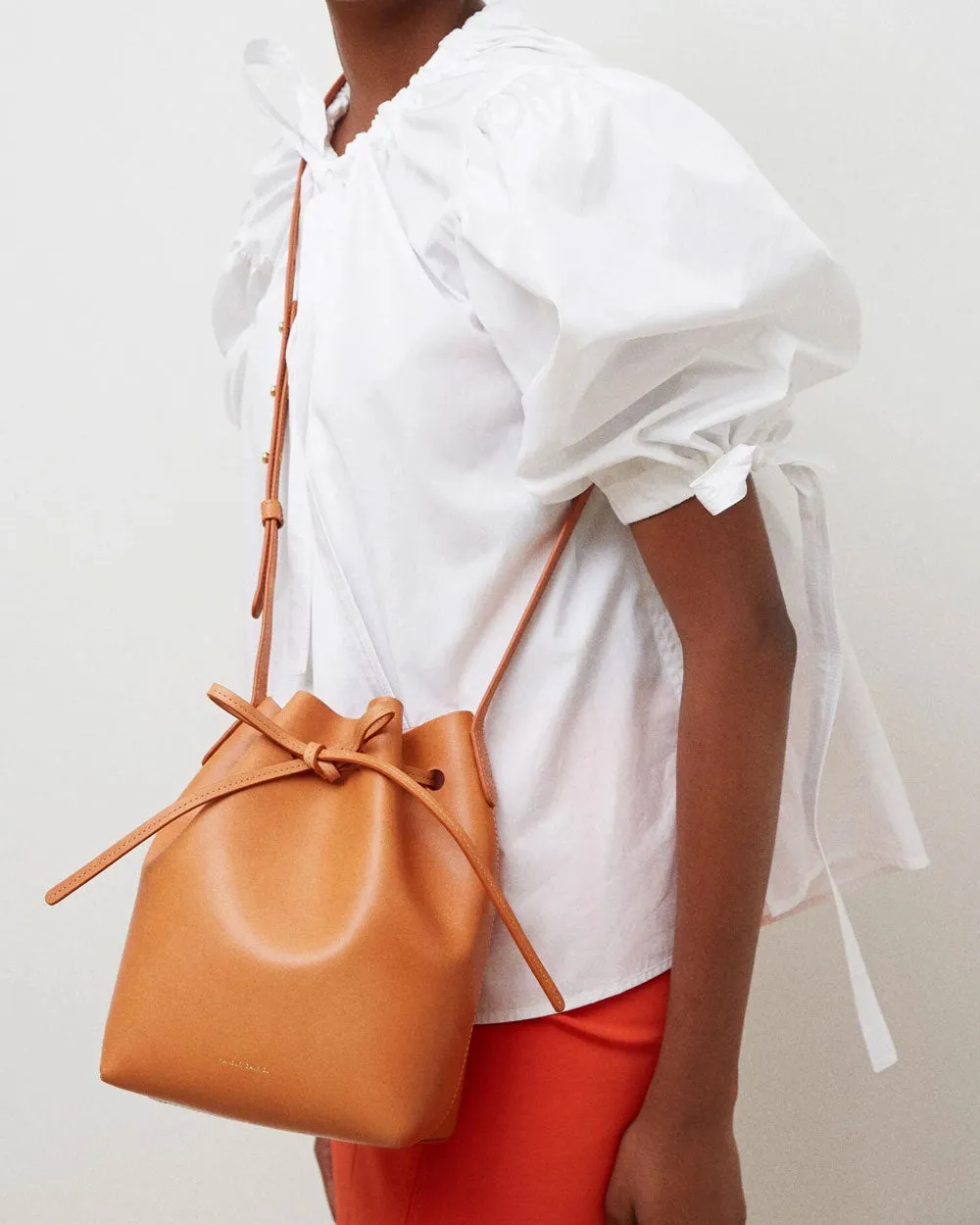 Mini Bucket Bag in Cammello Rosa