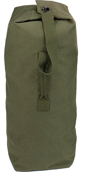 Olive Drab - Standard Top Load Duffle Bag - Cotton Canvas - 21" x 36"