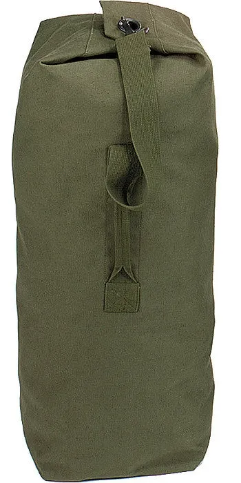 Olive Drab - Standard Top Load Duffle Bag - Cotton Canvas - 21" x 36"