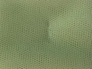 Olive Green Plain Net Fabric