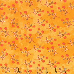 Painted Patchwork - Sprig Light Orange Yardage