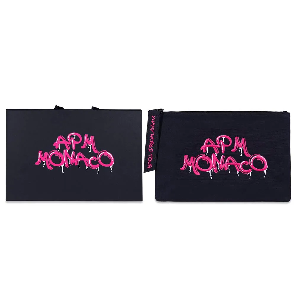 Pink APM Monaco Graffiti Clutch