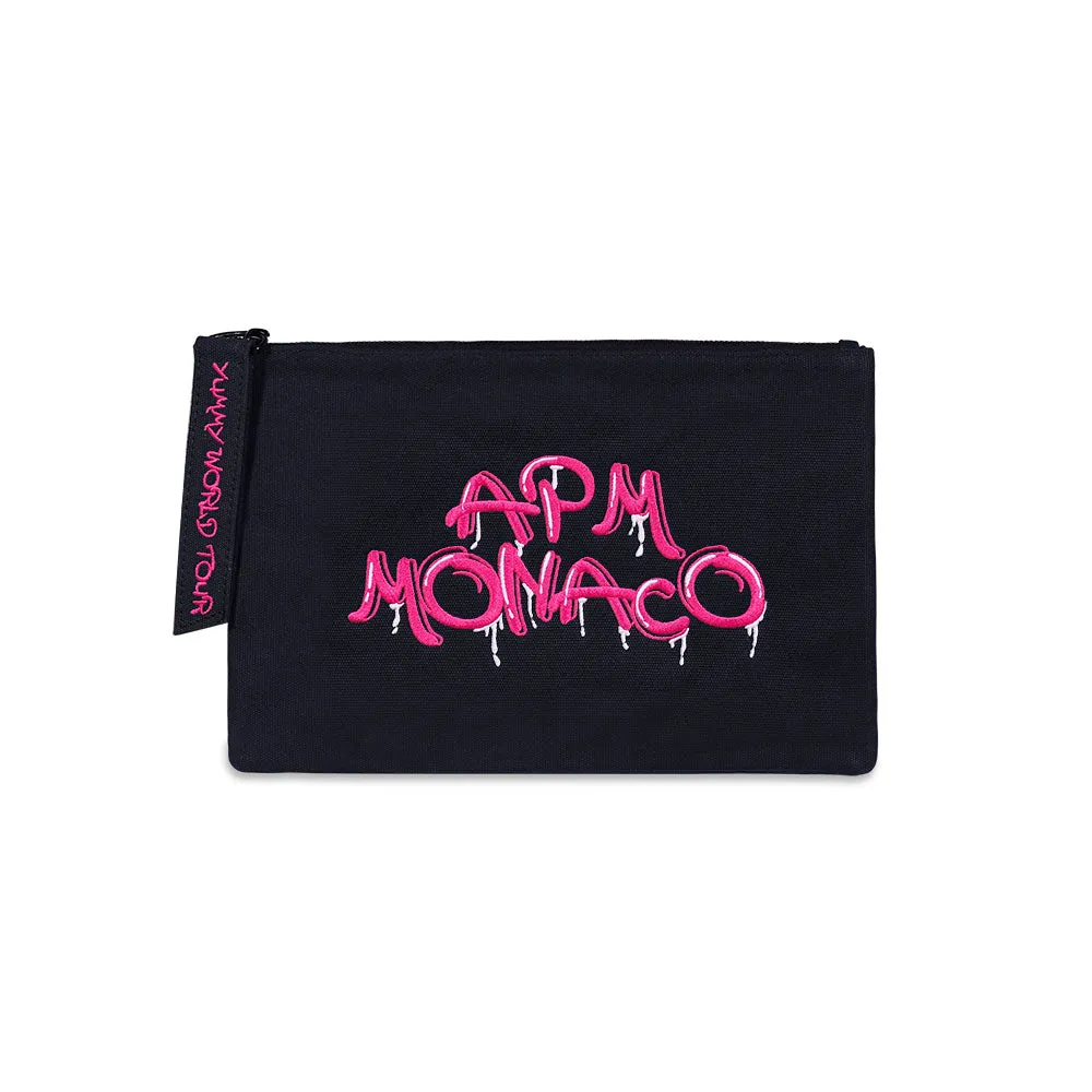Pink APM Monaco Graffiti Clutch