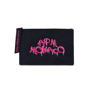 Pink APM Monaco Graffiti Clutch