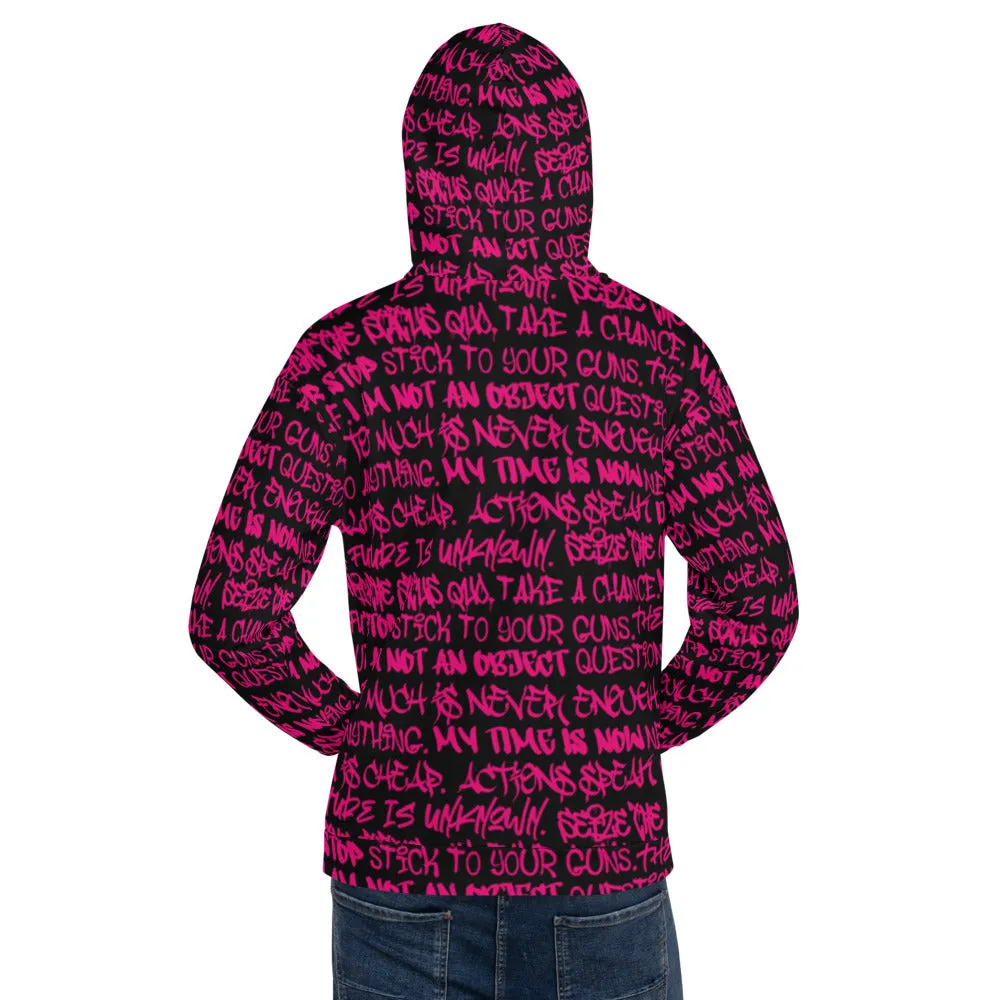 Punk Majesty Empowering Graffiti Unisex Hoodie
