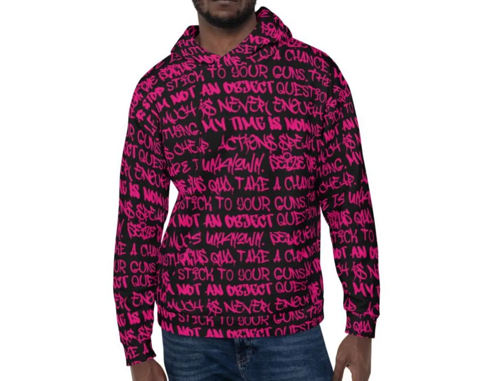 Punk Majesty Empowering Graffiti Unisex Hoodie