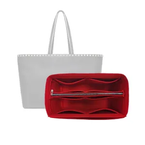 Purse Organizer for Valentino Rockstud Tote Organizer, Rockstud Tote Insert, Handmade 2mm Thick Felt Gold Zipper (For Rockstud Tote, Bubblegum)