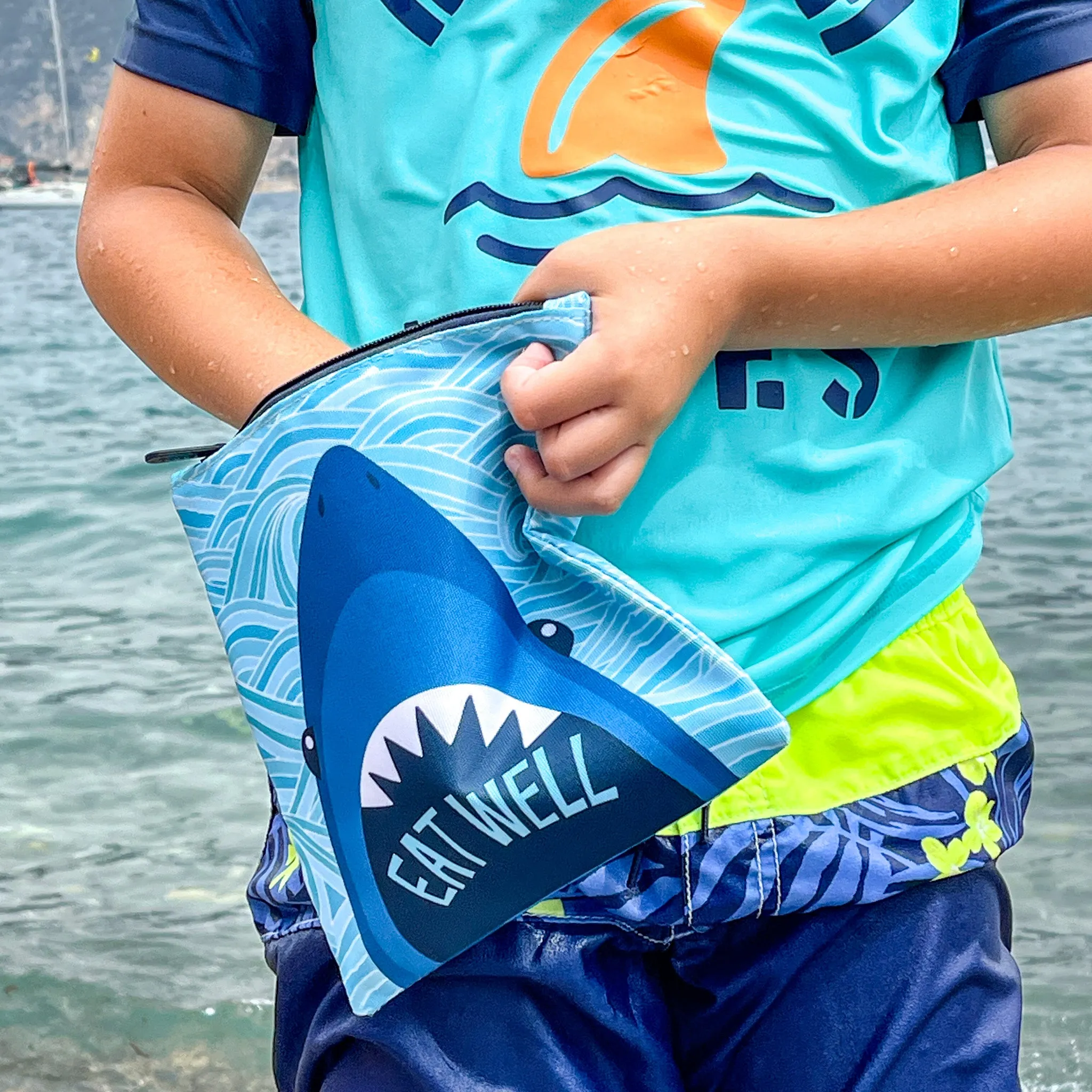 Reusable Sandwich Bag - Set of 2 -Pacific Shark & Funny Monsters