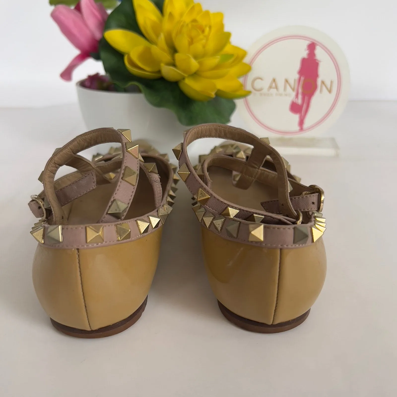 Rockstud Caged Ballet Flats