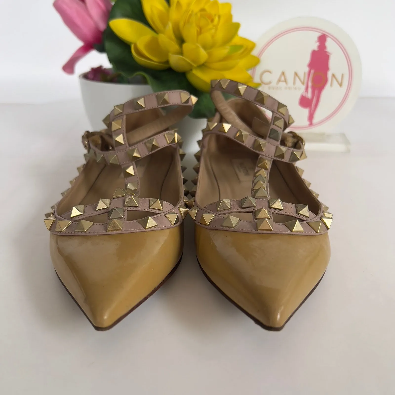 Rockstud Caged Ballet Flats