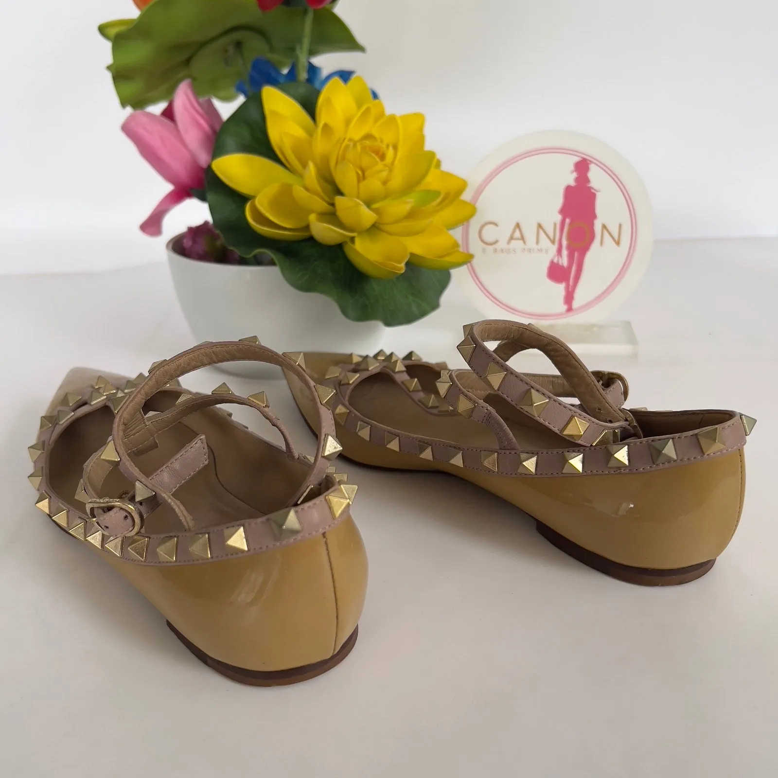 Rockstud Caged Ballet Flats