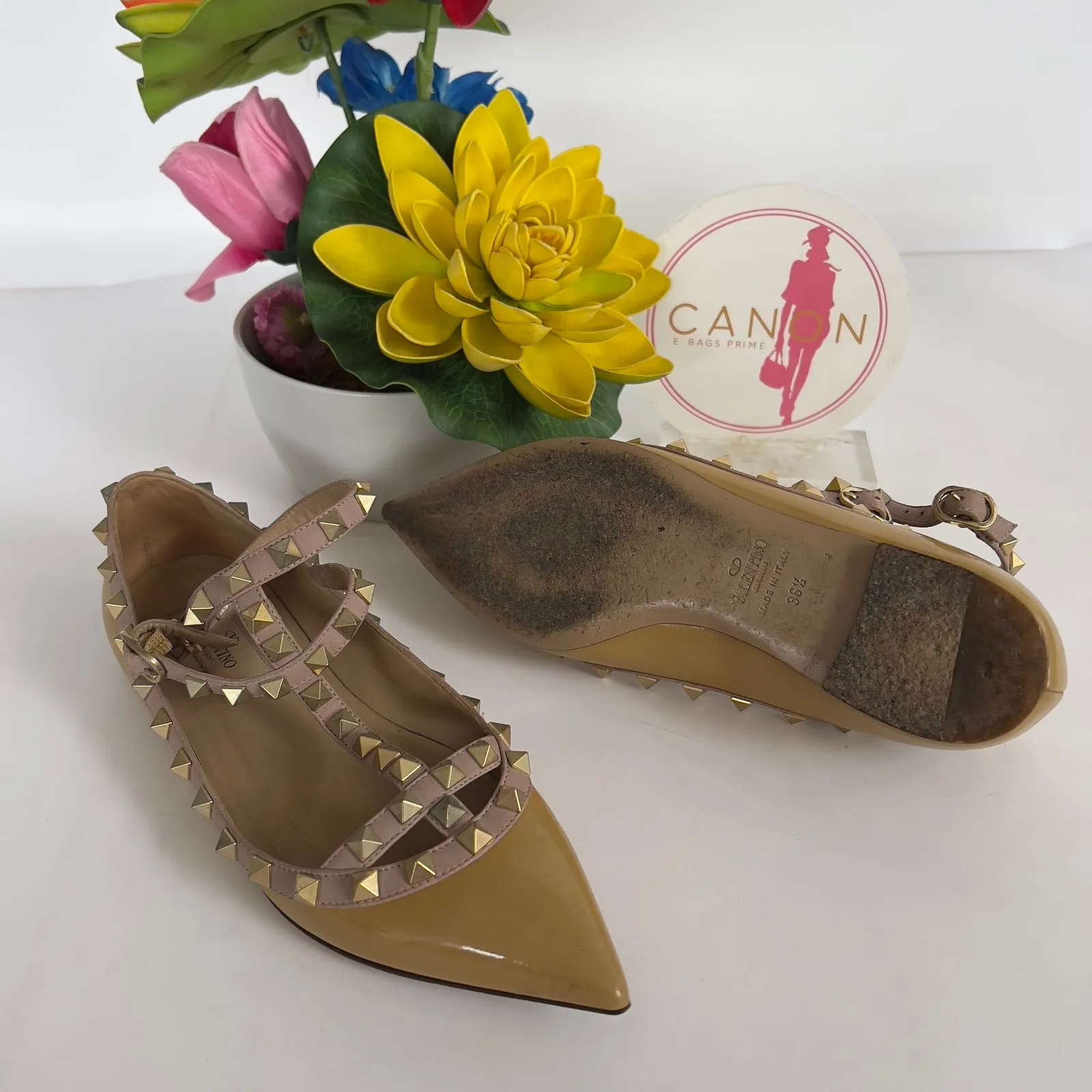 Rockstud Caged Ballet Flats