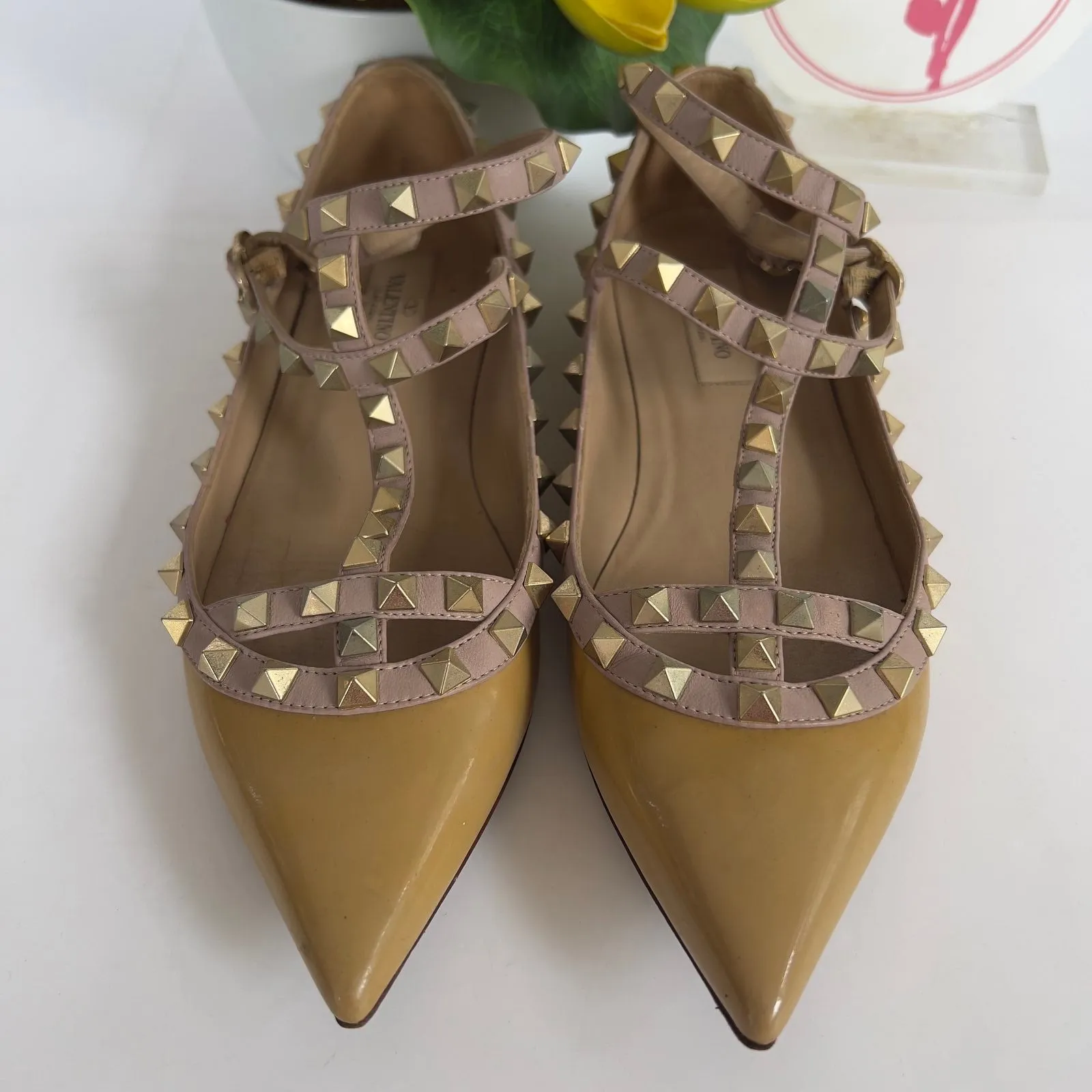 Rockstud Caged Ballet Flats