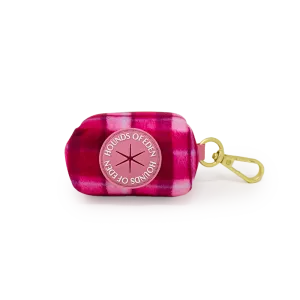 Rose Berry Plaid Poop Bag Holder