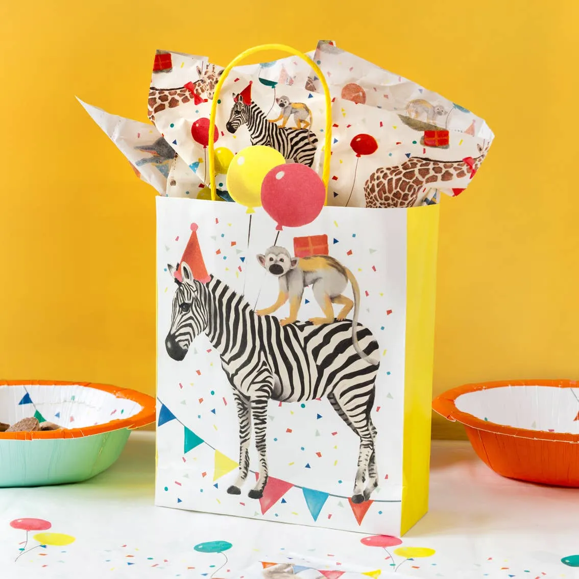 Safari Animal Kids Party Bags 8 Pk.