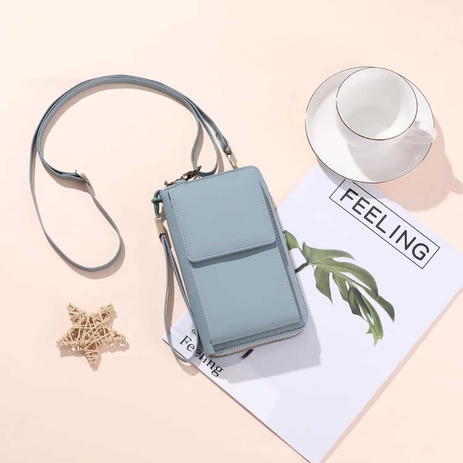 SENDEFN Small Crossbody Cell Phone Purse for Women Leather Cellphone Bags Wallet Purses with Multi Card Slots