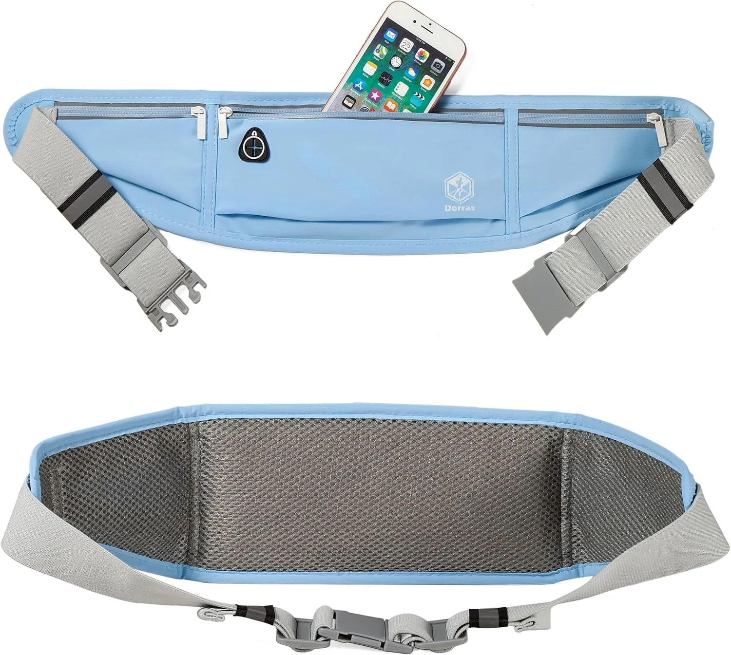 Slim Running Belt Fanny Pack for Women & Men, Running Phone Holder Runners Belt Waist Pack Bag for Running Hiking Sports