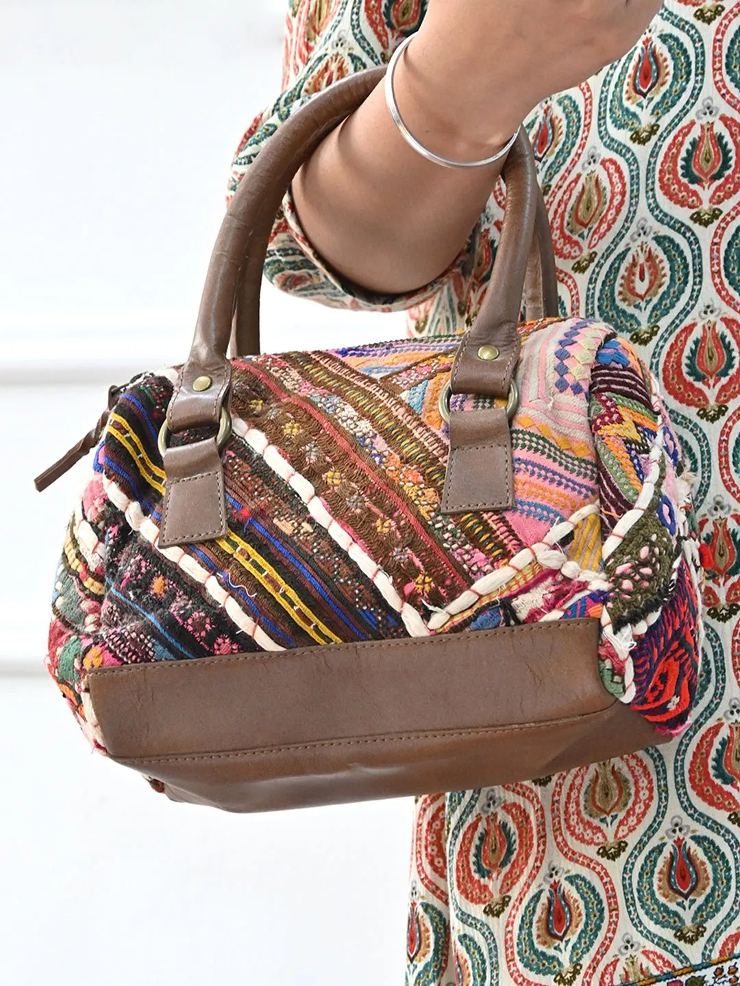 SPARKY - VINTAGE FABRIC PATCHWORK DUFFLE BAG