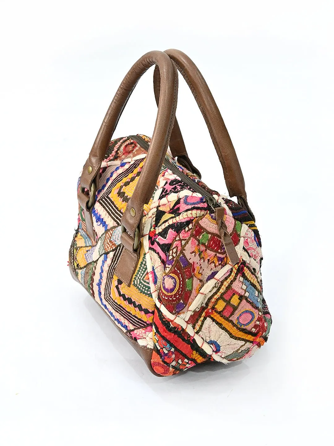 SPARKY - VINTAGE FABRIC PATCHWORK DUFFLE BAG