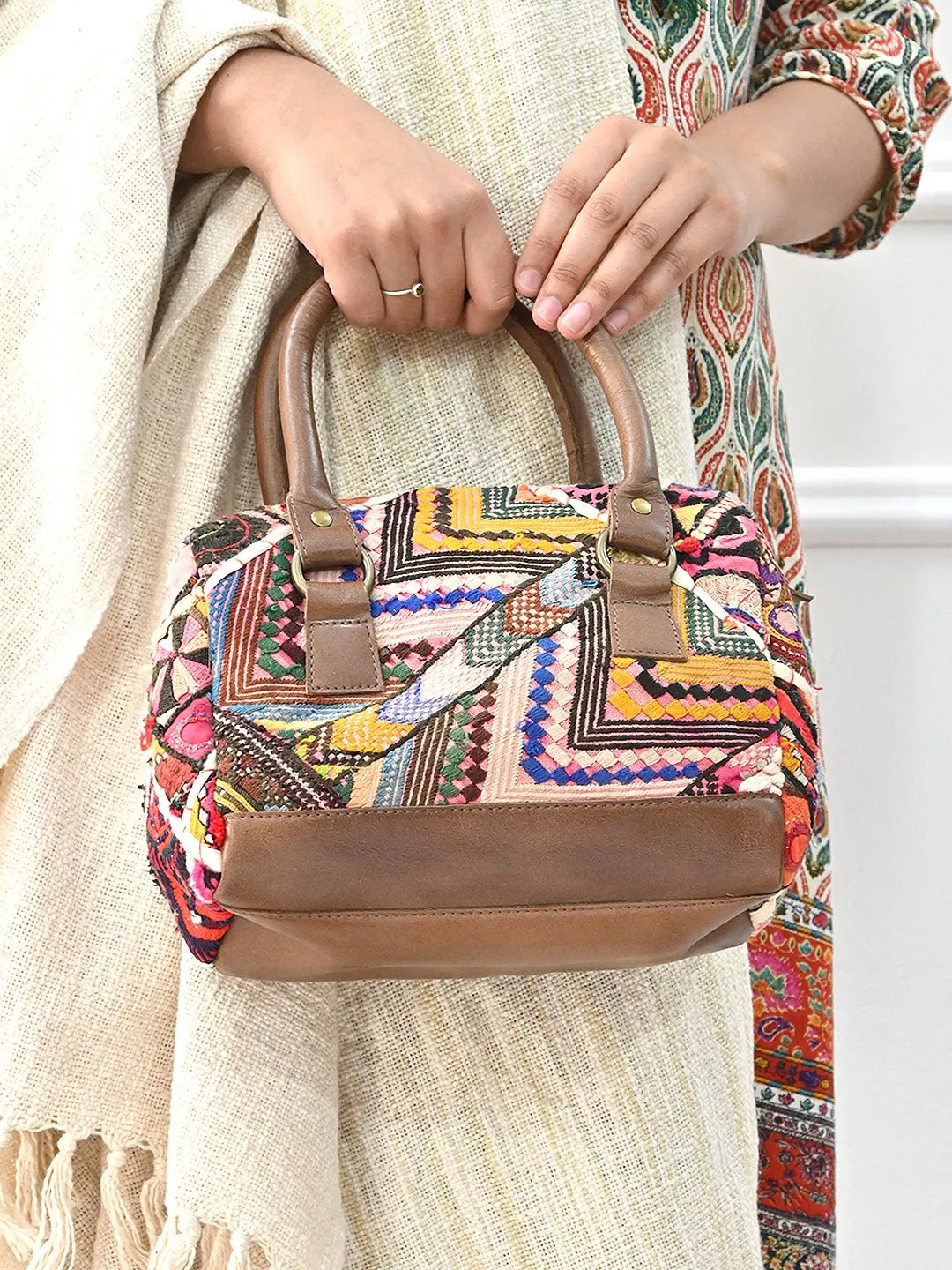 SPARKY - VINTAGE FABRIC PATCHWORK DUFFLE BAG