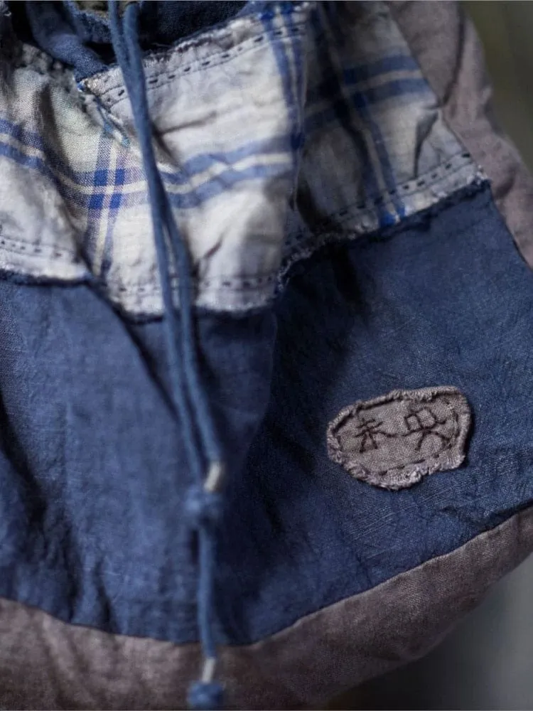 Spliced Retro Flax Bag