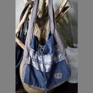 Spliced Retro Flax Bag
