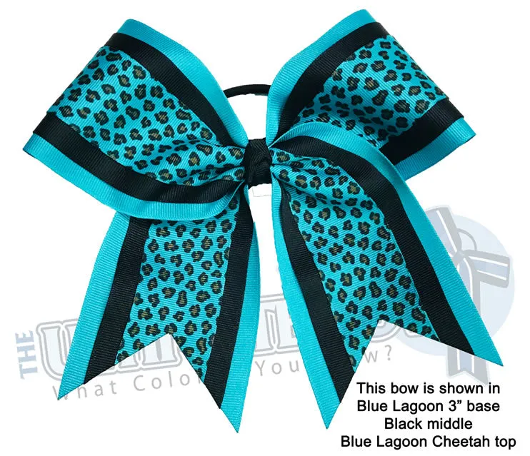 Superior Cheetah Cheer Bow | Animal Print Cheer Bow | Cheetah Cheerleading Bow
