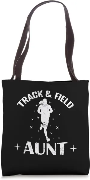 Track and Field Aunt Runner Cheer Tote Bag