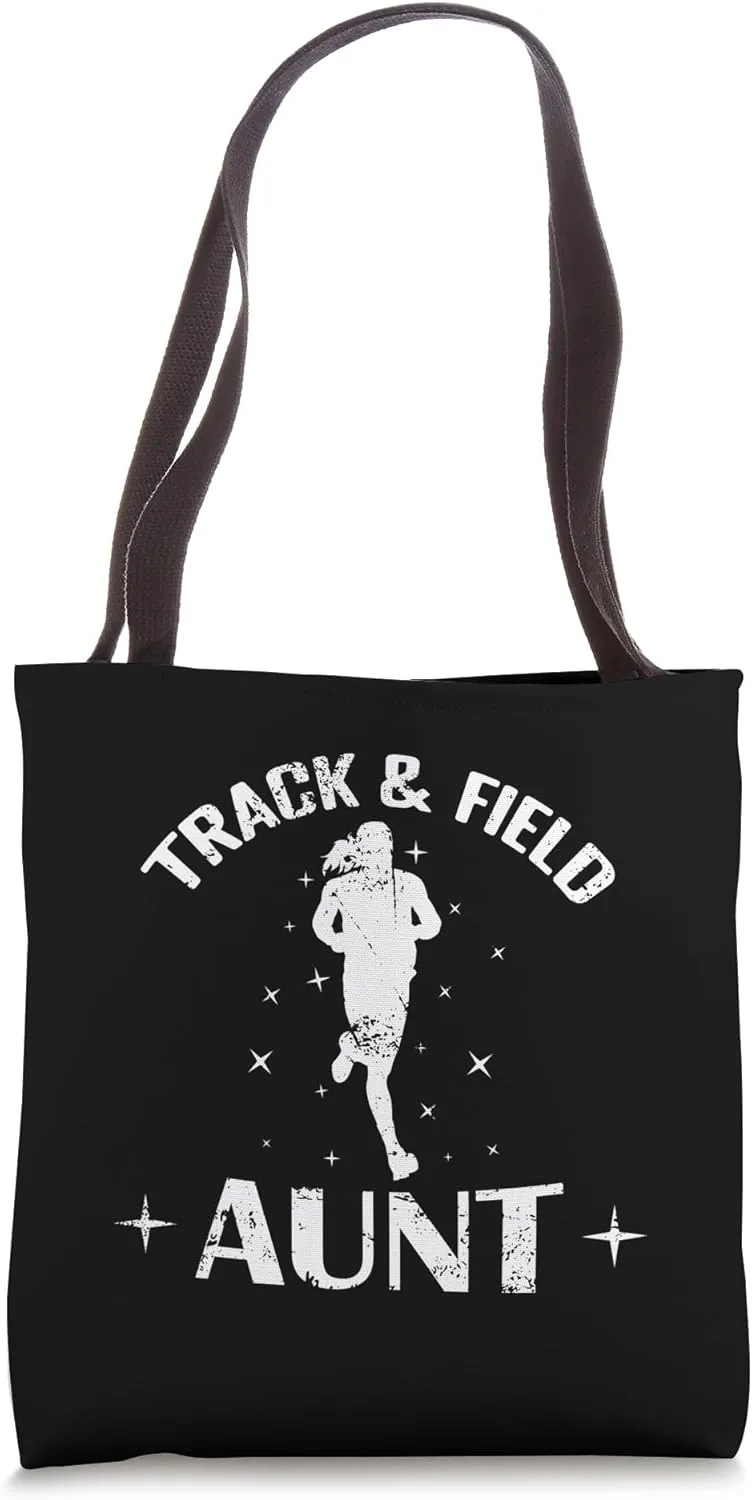 Track and Field Aunt Runner Cheer Tote Bag