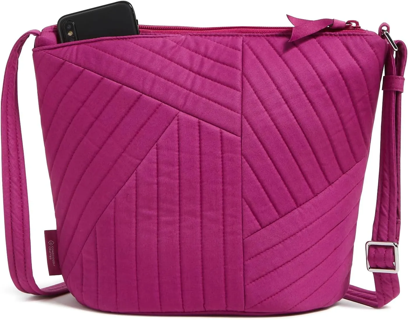 Vera Bradley Women's Cotton Bucket Crossbody Purse