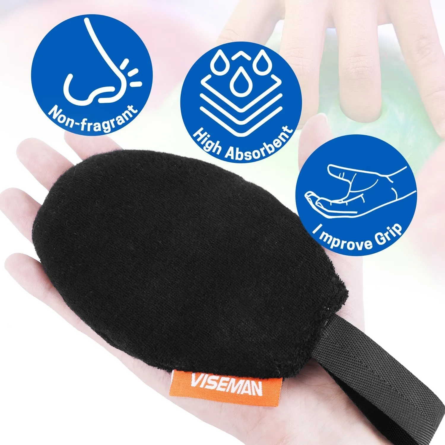 VISEMAN Bowling Grip Bag - Microfiber Grip Sack with Powder Bag for Drying Hands