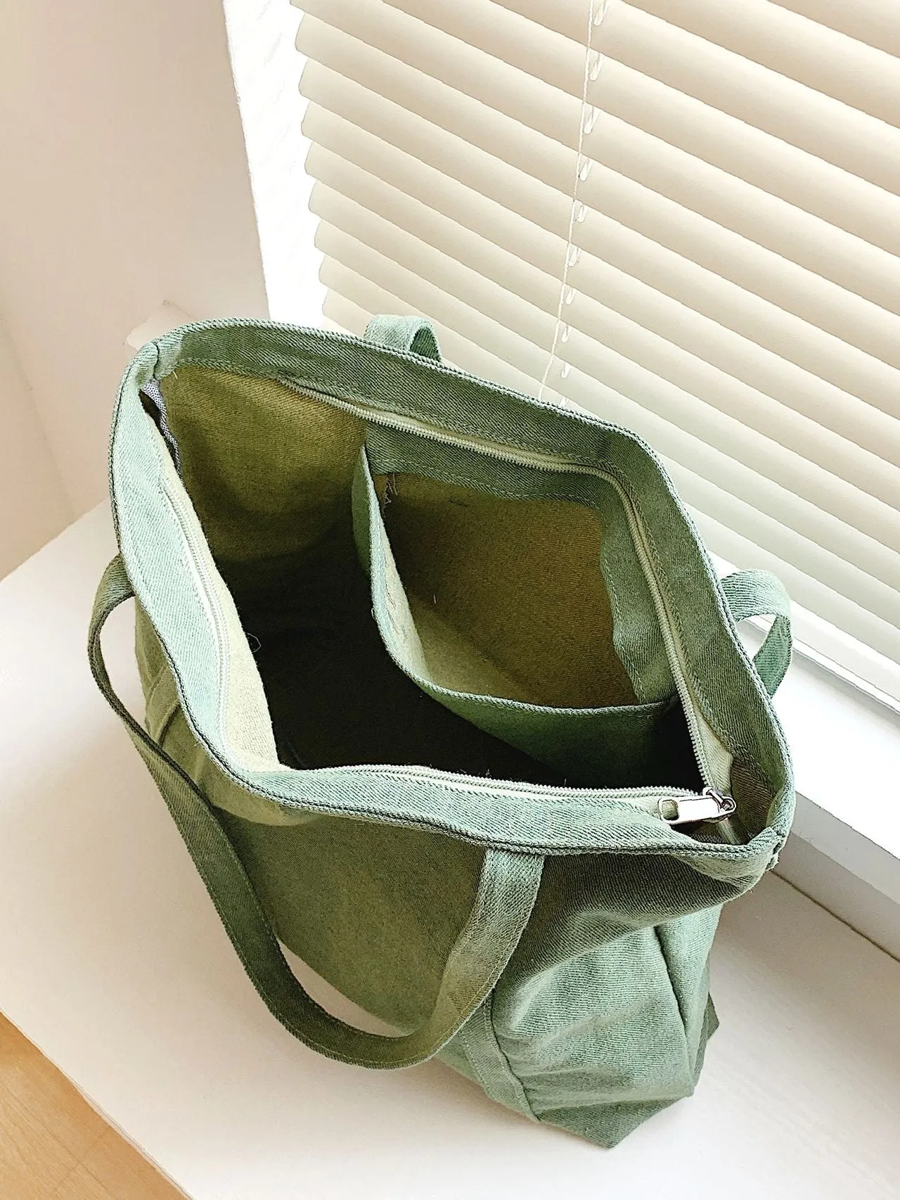 Vvsha Minimalist Denim Shoulder Tote Bag   Women Tote Bags