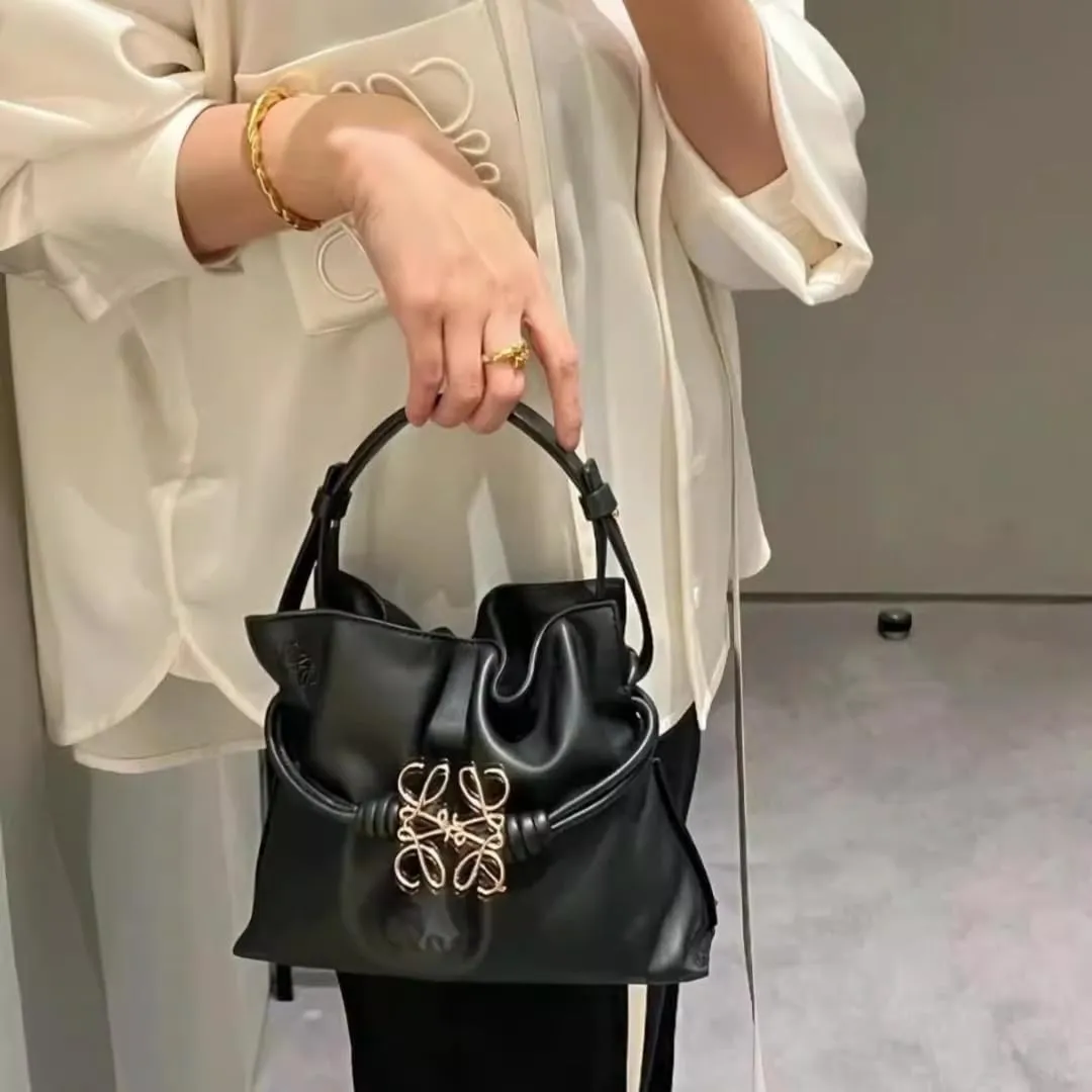 Women Leather Hobo Shoulder Bags Soft Drawstring Purses with Metal Pin Armpit Bag Top Handle Bags for Women