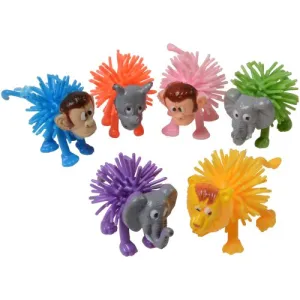 Wooly Wild Animals Plastic Toys (One Dozen)