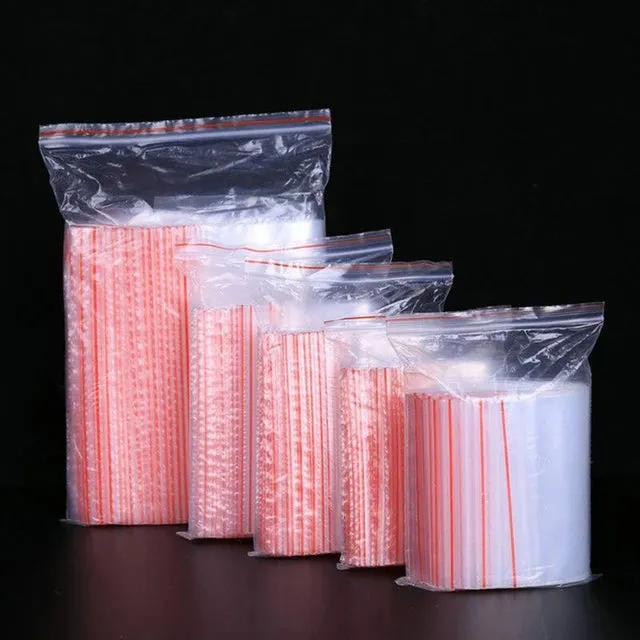 Zip Lock Bags Resealable 16.5x10cm 40mic 100pack